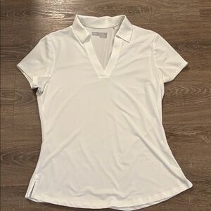Callaway Golf Polo shirt White size Small short sleeve Vee Neck